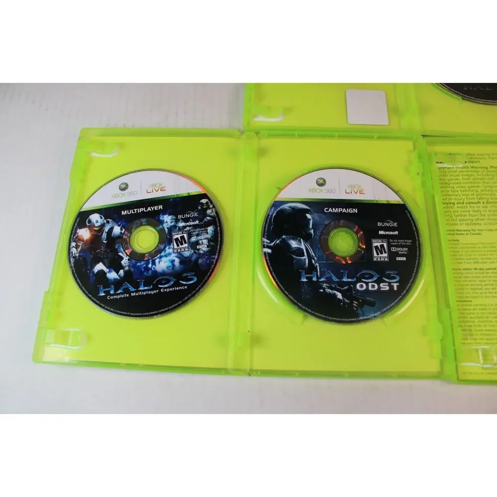 3 games: Halo, 3, 4, Halo 3 ODST (Microsoft Xbox) Authentic, tested